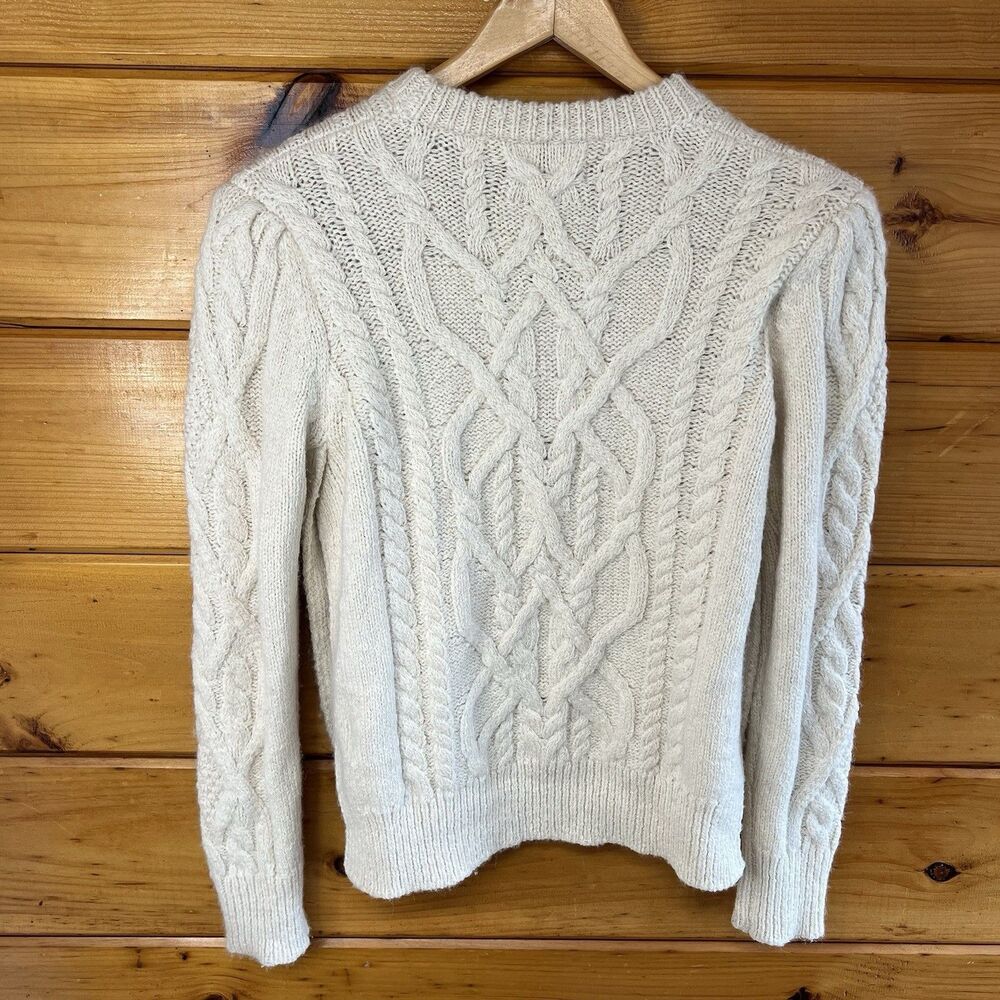Chic Isabel Marant Womens Baby Alpaca Cream Crewneck Pullover Sweater Size 40 L - Picture 5 of 6